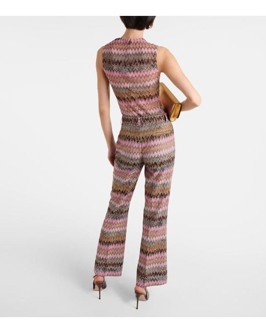 Missoni Zig Zag Metallic Flared Pants