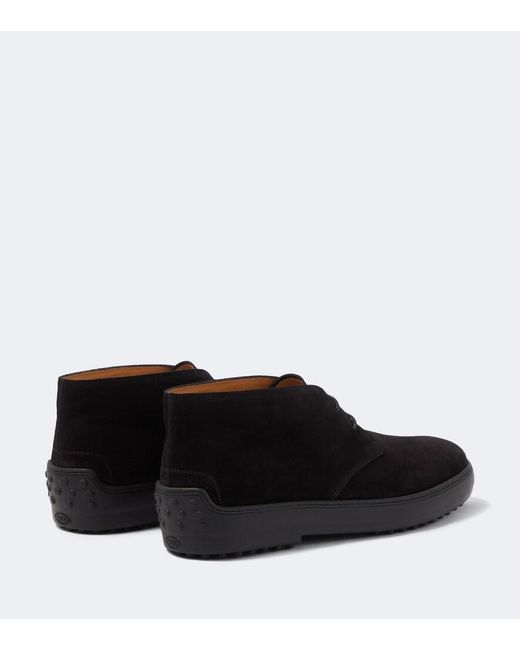Tod's Black Suede Desert Boots for men