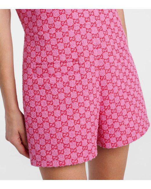 Mono En Mezcla De Algodon Con Gg Gucci de color Pink