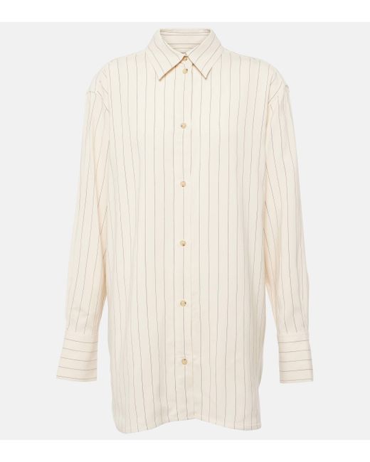 Totême  White Pinstriped Shirt