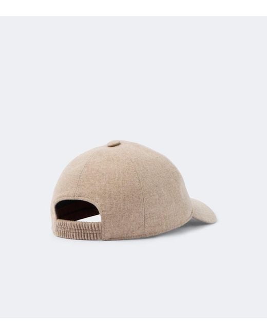 Zegna Natural Cashmere Baseball Cap for men