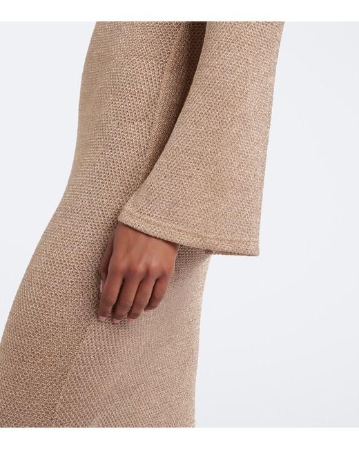 Alexandra Miro Natural Dorian Knitted Maxi Dress
