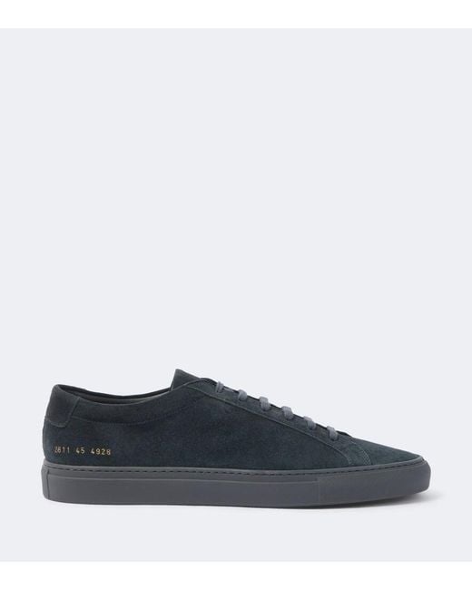 Common Projects Blue Achilles Suede Sneakers for men