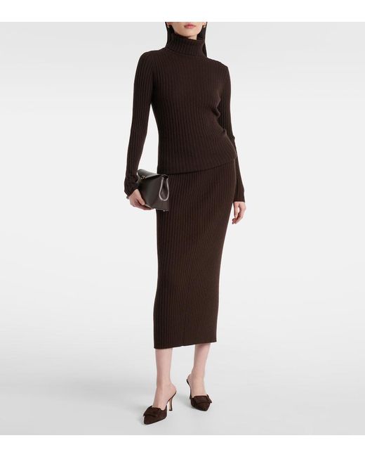 Jardin Des Orangers Black Ribbed-Knit Cashmere Turtleneck