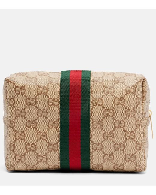 Gucci Natural Essence Gg Canvas Mini Pouch