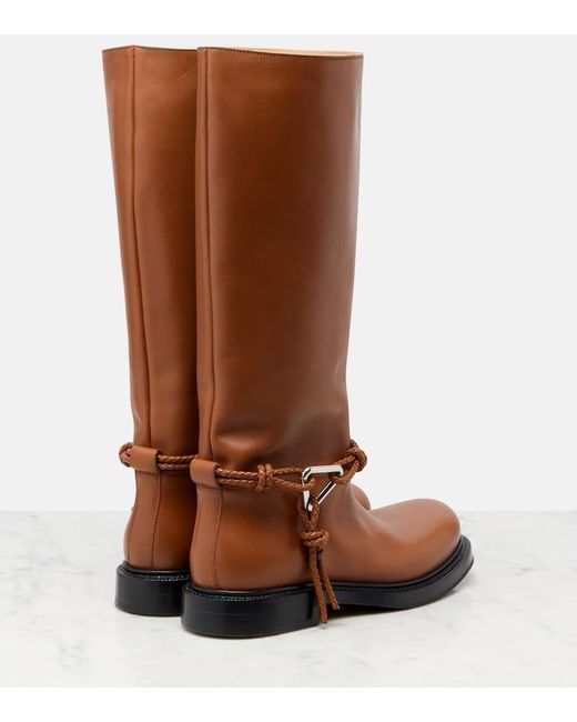 Bottega Veneta Brown James Leather Knee-High Boots