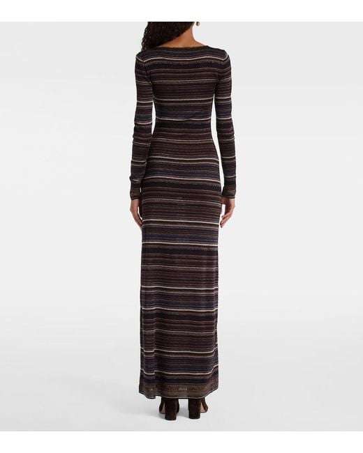 Missoni Black Striped Maxi Dress