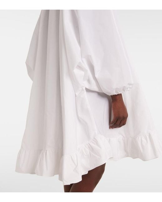 Patou White Ruffled Minidress