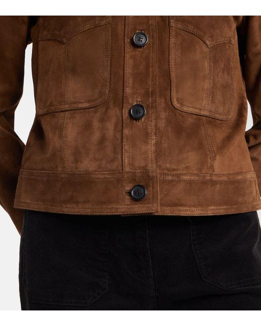 Nili Lotan Brown Jacke Aus Veloursleder