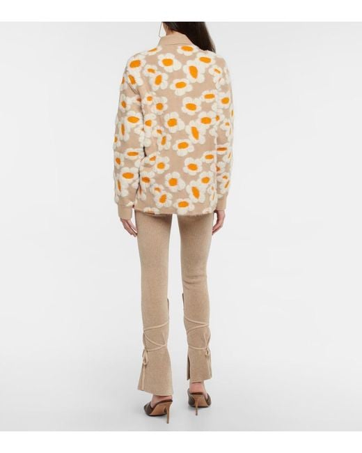 Jacquemus Orange La Chemise Neve Floral Cardigan