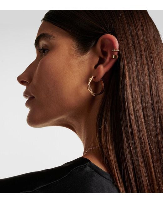 Repossi Metallic Antifer 18Kt Rose Single Earring With Diamonds