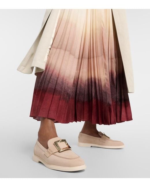 Roger Vivier Natural Summer Suede Loafers