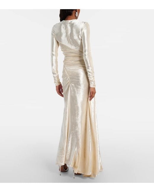 Rabanne Natural Gathered Gown