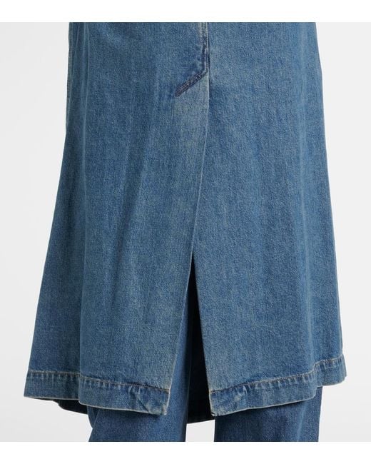 Isabel Marant Blue Denim Trench Coat With Belt