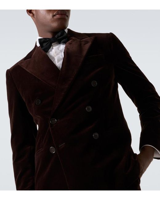 Ralph Lauren Black Kent Cotton Velvet Suit Jacket for men