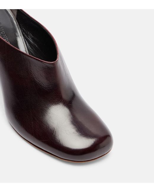 Le Monde Beryl Black Mica 80 Leather Mules