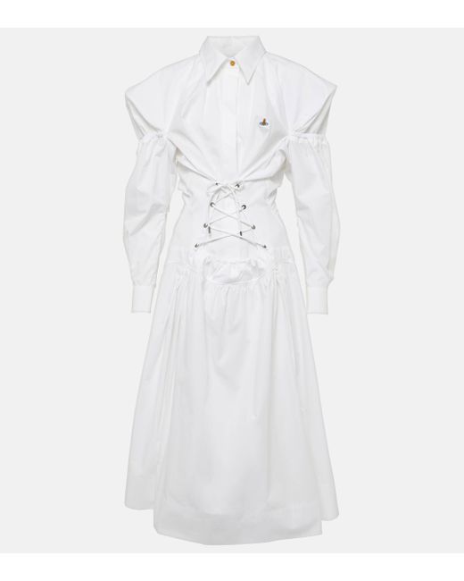 Robe midi Kate en coton Vivienne Westwood en coloris White
