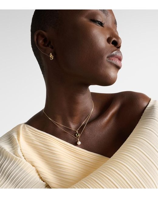 STONE AND STRAND White Essential 18Kt Necklace With Pearl