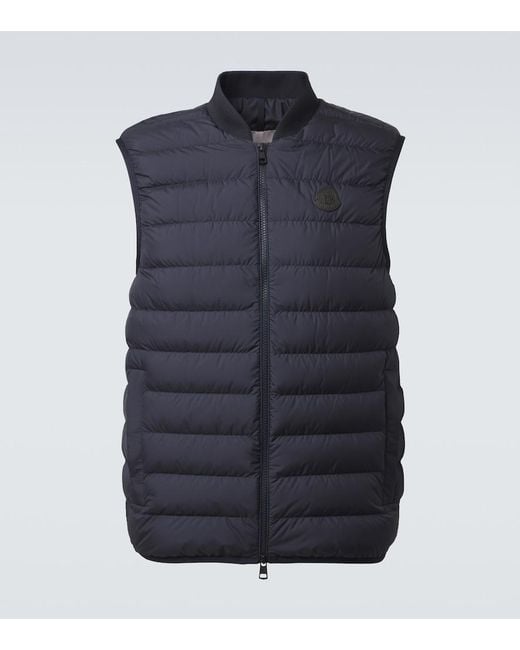 Moncler Blue Froissel Quilted Down Vest for men