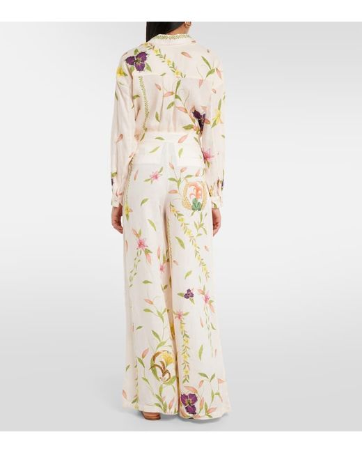 Pantaloni Pinon Marina di Agua Bendita in Natural