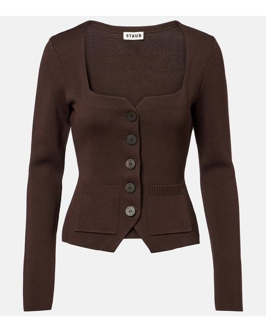 Staud Brown Rachela Cardigan