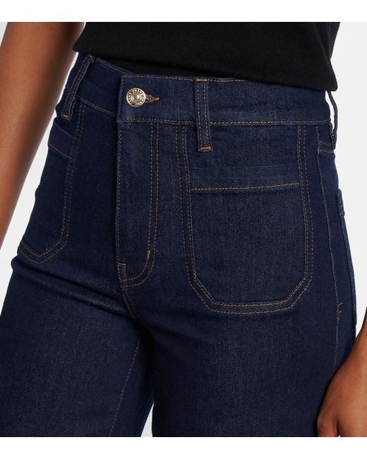 FRAME Blue Wide-Leg Jeans Le Slim Palazzo