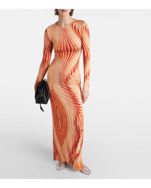 TOVE Orange Malloree Printed Jersey Maxi Dress