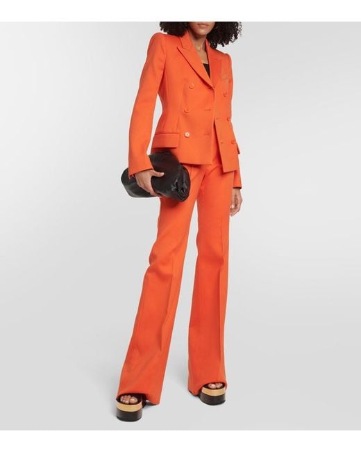 Sportmax Orange Cablo Cotton-Blend Blazer