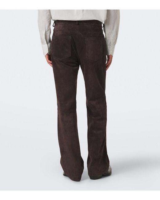 Our Legacy Gray Carlson Cut Suede Bootcut Pants for men