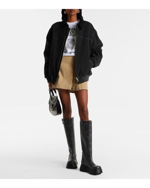 Ganni Black Kat Platform Knee-High Boots