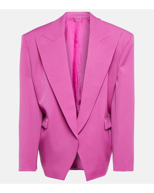 Magda Butrym Pink Oversized Wool Blazer