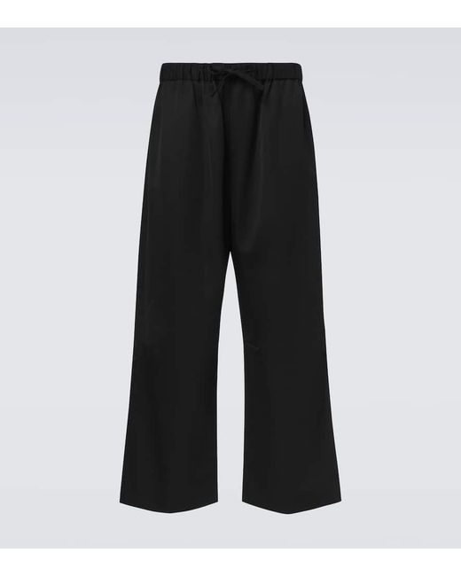 Simone Rocha Crepe Satin Wide-Leg Pants in Black for Men | Lyst UK