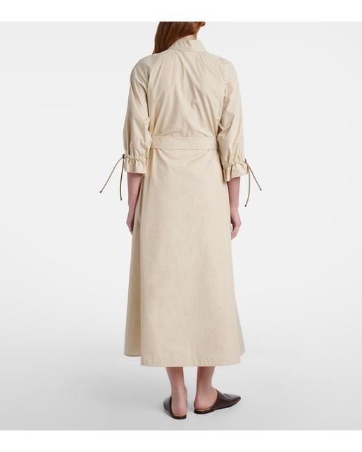 Max Mara Natural Mirto Oversized Cotton Poplin Shirt Dress