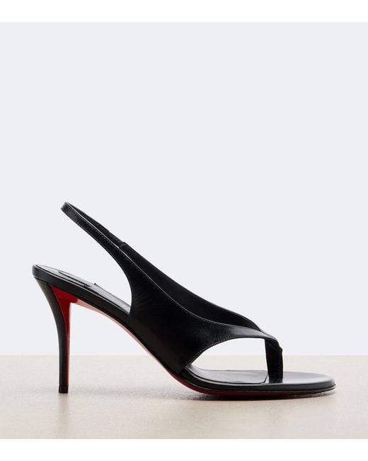 Christian Louboutin Metallic Miss Z Leather Thong Sandals