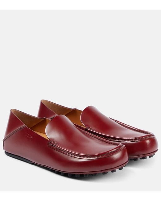 Tod's Red Mokassins Gommino Aus Leder