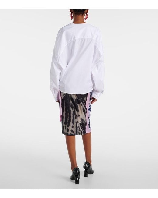 Dries Van Noten White Cotton Top