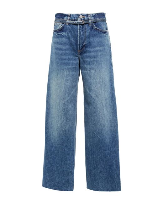 FRAME Denim High-Rise Jeans Le Baggy Palazzo in Blau Damen Bekleidung Jeans Ausgestellte Jeans 