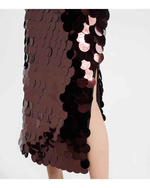 Roksanda Brown Sequined Midi Skirt