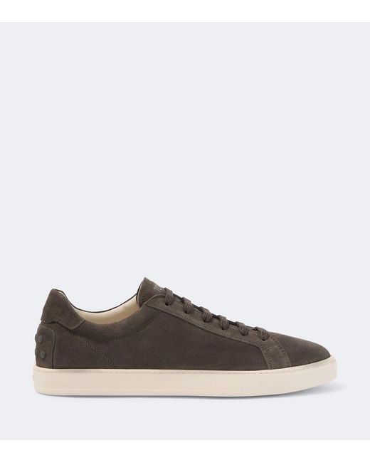 Tod's Brown Suede Sneakers for men