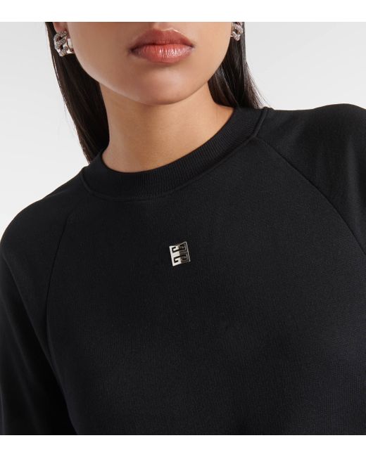 Givenchy Black Logo Cotton Fleece Sweatshirt