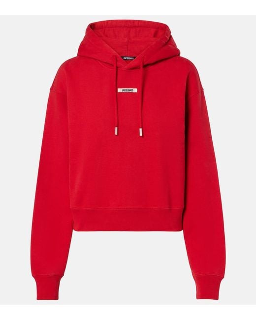 Felpa Con Cappuccio di Jacquemus in Red