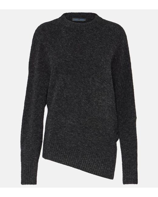 Proenza Schouler Black Slouchy Wool-Blend Sweater
