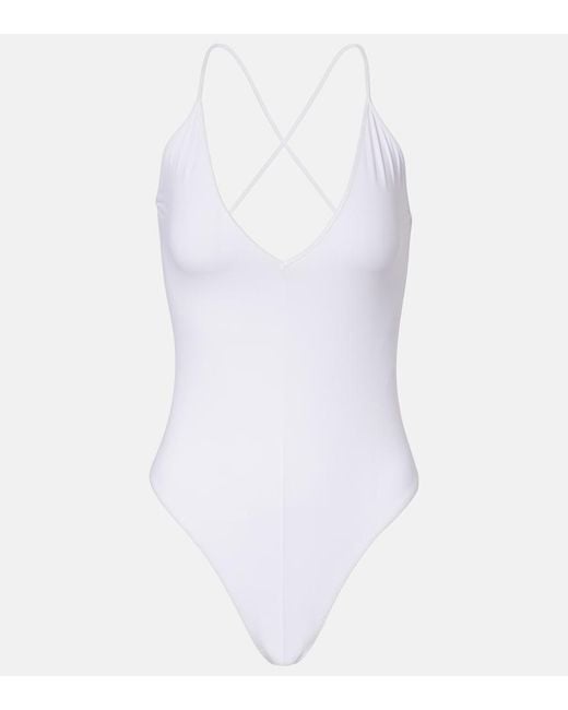 Wardrobe NYC White Open-Back Bodysuit