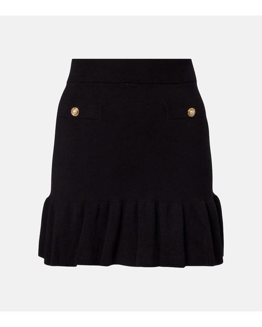 Alessandra Rich Black Skirt With Decorative Pockets