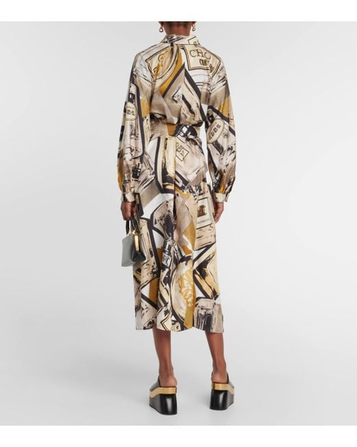 Robe chemise Rimmel en soie imprimee Max Mara en coloris Multicolor