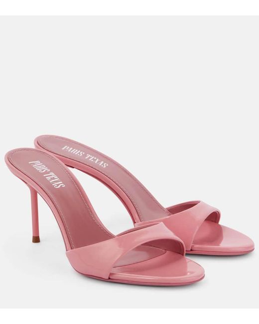 Paris Texas Pink Lidia 70 Patent Leather Mules