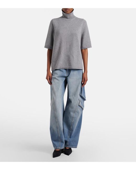 Alaïa Gray Cashmere And Wool-Blend Sweater