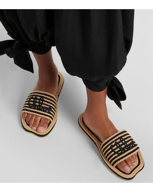 Chloé Brown Sand Logo Slides