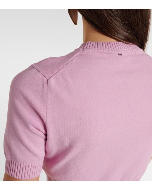 Sportmax Pink Premier Knitted Crop Top