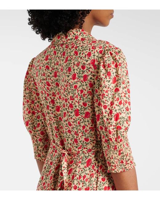 Abito Midi Bloom Con Stampa Floreale di Rixo in Pink